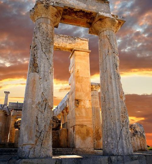 The Greek Doric Temple of Aphaia (500BC)_ Aegina, Greek Saronic Islands